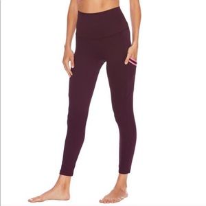 Beach Riot Rib Leggings Maroon